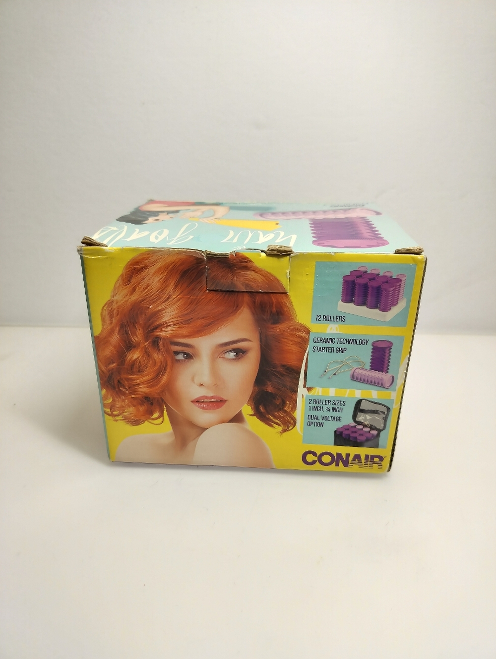 CONAIR  Compact Hot Rollers Set of 12 with Clips 2 Sizes Pink NEW open Box